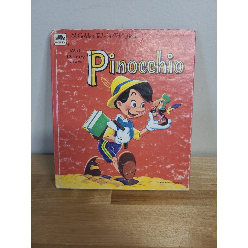 Walt Disney's PINOCCHIO 1961 Vintage Golden Tell-A-Tale Book Dorothy Haas